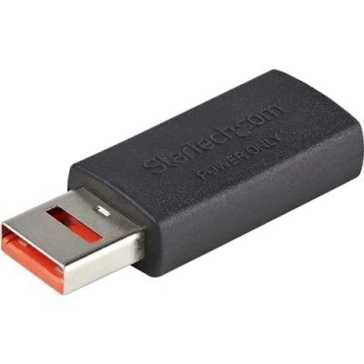 Bild av StarTech.com USB datalåsadapter, hane till hona adapter endast laddning, dataladdning, laddning för surfplatta eller mobiltelefon, skyddsadapter (USBSCHAAMF)