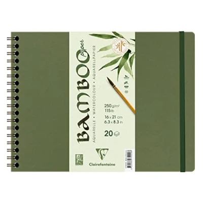 Bild av Clairefontaine 975929C Carnet R.I. Bambou 250g 21x16cm 20 feuilles paysagé