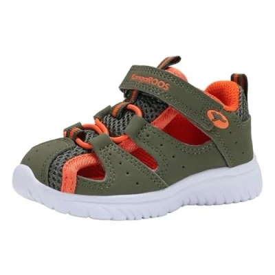 Bild av Kangaroos KI ROCK LITE Unisex Sandaler för barn, Storlek: 28, Olive/flame Konstmaterial/textil