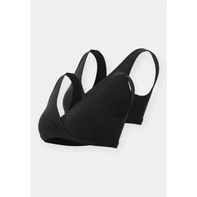 Bild av Lindex Nursing WRAP 2 PACK Triangelbh, Storlek: 36/38, Black