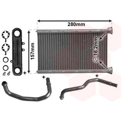 Bild av VAN WEZEL *** IR PLUS 21006069 Radiateur De Chauffage avec accessoires JEEP: Cherokee IV