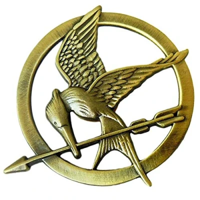 Bild av 1 st The Hunger Games Katniss Everdeen cosplay rekvisita rep Mockingjay brosch emblem, Metall