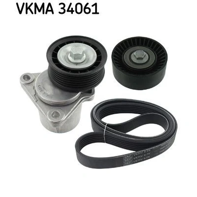 Bild av SKF VKMA 34061 Jeu de courroies trapézoïdales à nervures FORD: MONDEO 4 Stufenheck, S Max Mk1, Turnier