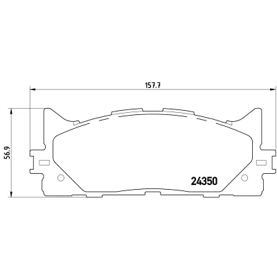 Bild av BREMBO P 83 117X Jeu de plaquettes frein contact signal d&#039;usure exclu avec accessoires TOYOTA: Camry VI Berline, VII Berline