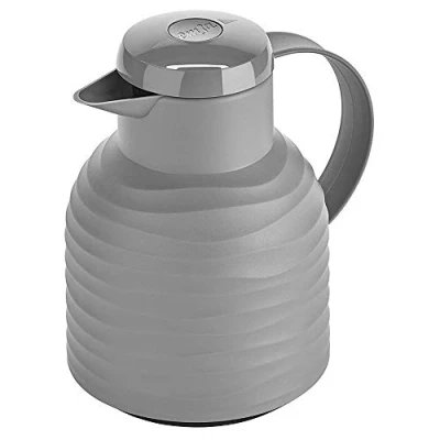 Bild av Emsa N40109 Samba Wave vakuumkanna Quick Press plast glasolkolv kaffekanna: 12 h varm/24 kall 100% tät vågsten 1,0 liter