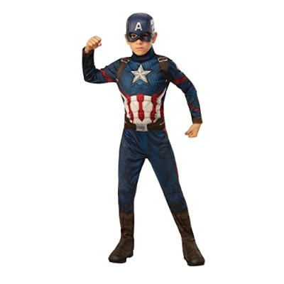 Bild av Rubie&#039;s Officiell dräkt Captain America, Avengers Endgame, klassisk, barnstorlek M, 57 år, längd 132 cm