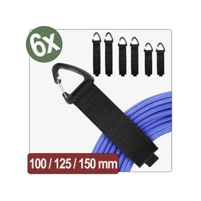 Bild av Quadrios 26CA802 Kardborreband (L x B) 330, 390, 480 mm, mm 38 Svart 6 st