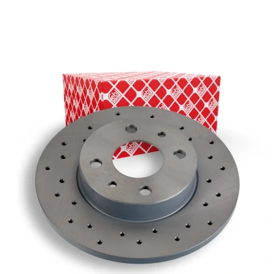 Bild av FEBI BILSTEIN 107724 Disque de frein Essieu arrière 240 11 4 98 troué, plein revêtu ABARTH: 500C / 595C 695C Cabriolet, 500 595 695 3/5 portes