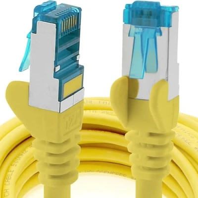 Bild av 1aTTack 1 m Cat6 Cat6a Lan RJ45 8P8C 10Gbps gul Ethernet nätverkskabel styck