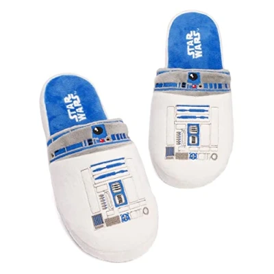 Bild av Star Wars tofflor Herr Mens Jedi R2D2 Slip på House Shoes Loafers 41 42 EU