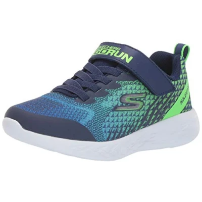 Bild av Skechers Performance GO RUN 600 Baxtux Unisex Neutrala löparskor för barn, Storlek: 29, Navy/lime Textil/syntet