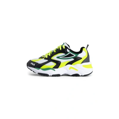 Bild av FILA Unisex barn Cr cw02 Ray Tracer barnsneakers, Svart acid lime, 33 EU
