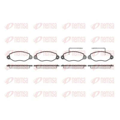 Bild av REMSA 0772.22 Jeu de plaquettes frein Essieu avant contact signal d&#039;usure inclus avec vis/boulons accessoires, ressort