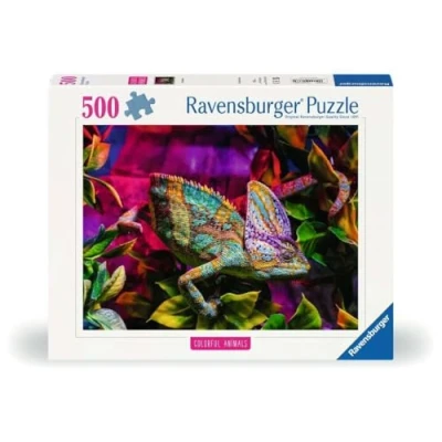 Bild av Ravensburger pussel 12001333 Färgglada djur kameleont 500 bitar för vuxna och barn från 12 år, färgglatt djurpussel