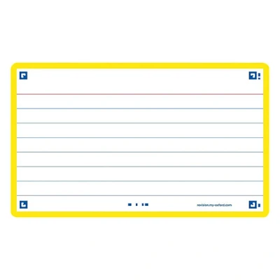 Bild av Oxford Flash 2.0 flashkort A7 75x125mm linjerat gult 80 stycken