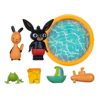 Bild av Bing pool och statyett lekset Bygg världen Gaming set med ledade figurer, tillbehörsset, spelset kompatibel sortimentet