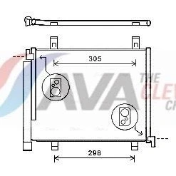 Bild av PRASCO VNA5327D Condenseur De Clim avec déshydrateur 15,4 13,7 Aluminium 500 R 134a VOLKSWAGEN: up! 3/5 portes, SKODA: Citigo