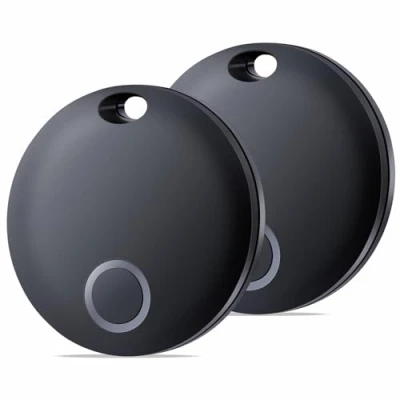 Bild av Reyke Smart Tag, Bagagespårare kompatibel med Apple Hitta min (endast iOS), objektlokalisering för nycklar, bagage, resväskor, plånbok, IP67 vattentät, 2 pack