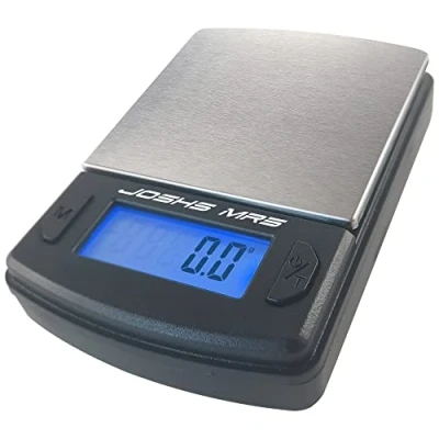 Bild av Joshs Digital våg MR5 finvåg som väger exakt upp till 500 g eller 0,5 kg i steg fickvåg myntvåg gram brevvåg LCD display
