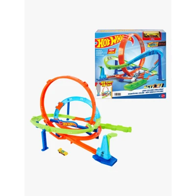 Bild av Hot Wheels Let’s Race Netflix banset med leksaksbil, Action Loop Cyclone Challenge banset, 2 sätt att leka och enkel förvaring, leksaksbil i skala 1:64, HXM94
