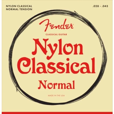 Bild av Fender Nylon Guitar Strings, 100 Clear/Silver, Tie End, Gauges .028 .043, (6)
