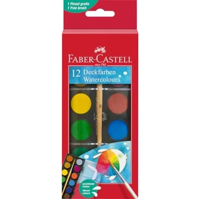 Bild av Faber Castell akvarell målarbox 12 färger, liten version
