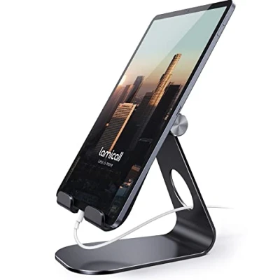 Bild av Lamicall Surfplattestativ, Justerbar Surfplattehållare Universellt Stativ Hållare för iPad Pro 12.9, 11, 10.5, 9.7, Air mini 2, 3, 4, Switch, Samsung Tab, iPhone, andra Surfplattor Svart
