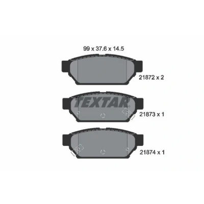Bild av TEXTAR 2187202 Jeu de plaquettes frein avec indicateur d&#039;usure MITSUBISHI: Carisma 5 portes, COLT 4, Lancer 6 Limousine