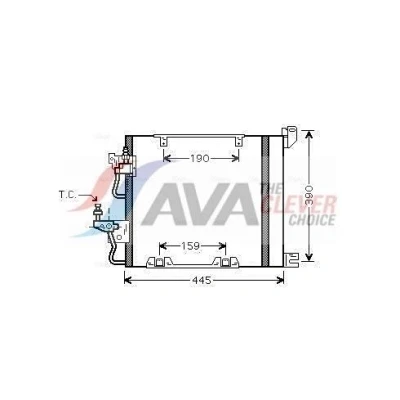 Bild av PRASCO OL5368D Condenseur De Clim avec déshydrateur 11,5 Aluminium 360 OPEL: Zafira B, Astra H 3/5 portes, GTC