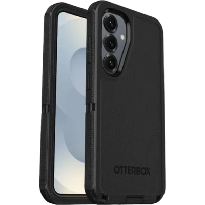 Bild av OtterBox Defender skal för Samsung Galaxy S25, extra stöttåligt, fallsäkert, skyddande skal, testad till militärstandard x7, Svart