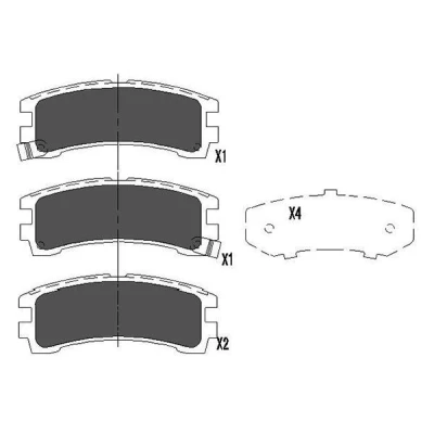 Bild av KAVO PARTS KBP 6549 Jeu de plaquettes frein avec indicateur d&#039;usure NISSAN: TERRANO 1, Pathfinder 1
