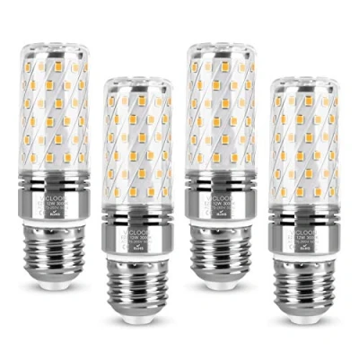 Bild av Vicloon LED majsglödlampor, 12 W E27 majslampor med 84 lysdioder, 1 400 lm motsvarar 100 glödlampor, varmvit 3 000 K, stor strålvinkel 360, inget flimmer, lampor, 4 pack