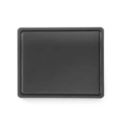 Bild av HENDI skärbrädor, HACCP, kan användas på båda sidor, en slät sida med juicespår, GN 1/2, 265 x 325 (H) 12 mm, HDPE 500 plast, svart