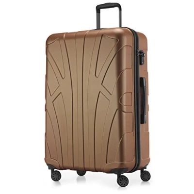 Bild av Suitline Koffer i 3 Größen, Vagnset Rollkoffer Hartschalen Reisekoffer (55 cm, 66 76 cm) Zwillingsrollen, 15 Verschiedene Farben, Brun, Handbagage