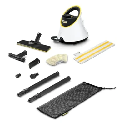 Bild av Kärcher ångtvätt SC 2 Deluxe EasyFix (rengöringsprestanda per tank: ca 75 m², uppvärmningstid: 6,5 min, lätt och kompakt, LED ring, flexibel munstyckesled, ytterligare tillbehör)