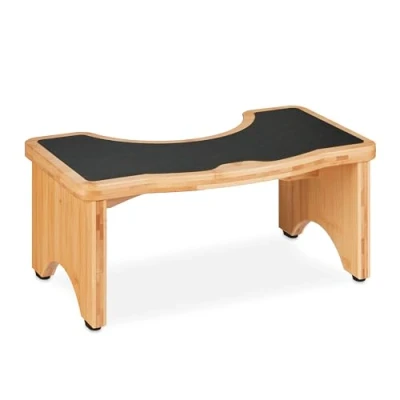 Bild av Relaxdays Toalettpall, stolsstöd, toalettpall vuxna, bambu, HBT 18,5 x 44,5 26 cm, natur/svart