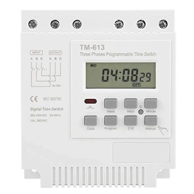 Bild av Timer, 380 V Trefas digital timer. Programmerbar timerreläbrytare. Weekly ON/OFF power timer