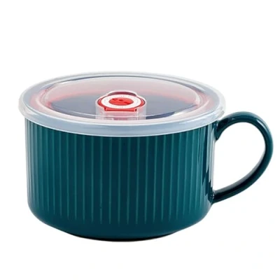 Bild av stor kopp, kaffekopp, keramik, tekopp, 700 ml soppkopp, stora frukostskålar med handtag, porslin, salladsskål, ramenskål