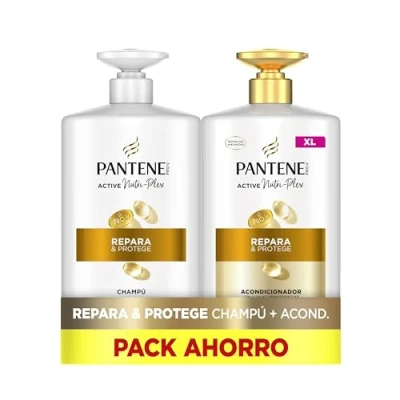 Bild av Pantene Pro V reparation och skyddar 1 l schampo, 800 ml balsam med dispenser, torrt skadat hår, rengör hårbindningar