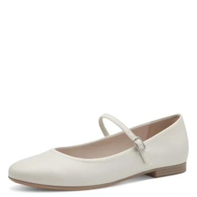 Bild av Tamaris dam 1 22122 42 ballerinaskor, vit matt, 38 EU, Offwhite EU