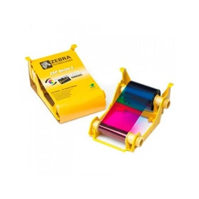 Bild av Zebra ix Series YMCKO Skriv band kassett med rengöringsvals Färg (cyan, magenta, gul, träkol svart, klar yta)