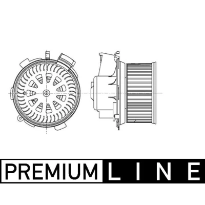 Bild av MAHLE ORIGINAL AB 66 000P Pulseur d&#039;Air pour véhicules avec système de climatisation direction à droite/à gauche sans régulateur intégré