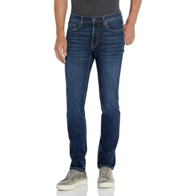 Bild av Amazon Essentials Herr Skinny Fit Stretch Jean, Mörkblå Vintage, 33 B x 34 L