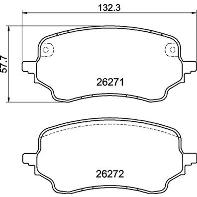Bild av Bromsbeläggssats, skivbroms BREMBO P 24 236