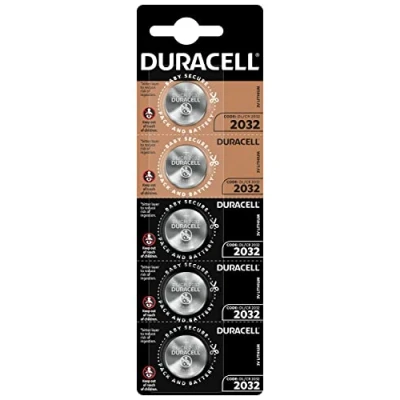 Bild av Duracell CR2032 Litium 3v knappbatteri, designad för elektroniska enheter, förpackning innehåller 20 batterier