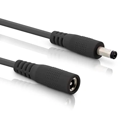 Bild av InLine DC förlängningskabel, universell strömförsörjning förlängningskabel för Amazon Echo Dot, LED remsor, övervakningskameror, kontakt/uttag 4,0 x 1,7 mm, svart, 2 m