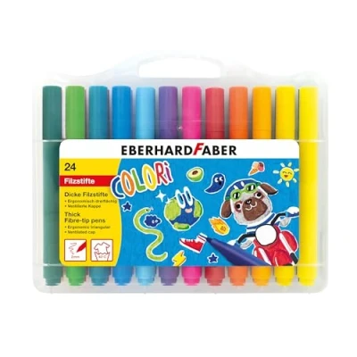 Bild av Eberhard Faber 551224 Colori filtpennor i 24 färger, ergonomisk triangelform