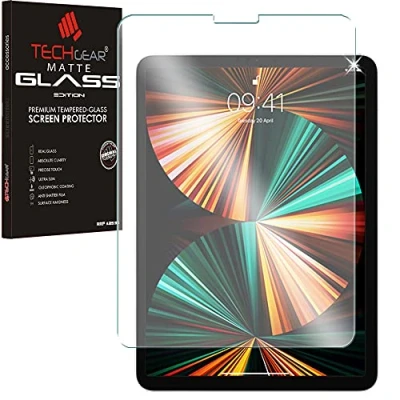 Bild av TECHGEAR Antireflexskärmskydd för iPad Pro 12,9 tum 2022 2021 2020 2018, MATTE GLASS Edition härdat glas skärmskydd skydd kompatibelt med Apple 3:e 4:e 5:e 6:e generationen