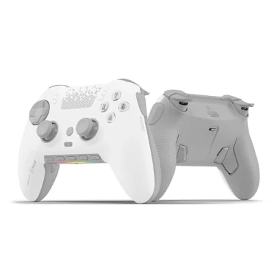 Bild av SCUF ENVISION PRO Trådlös Spelkontroll För PC Fem Avtagbara G Knappar Bakre Paddlar Omedelbara Triggers iCUE Kompatibel Vit
