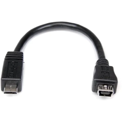 Bild av StarTech.com 15 cm mikro USB till mini adapterkabel kontakt/uttag